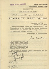 Admiralty Fleet Orders 1943 - 5434-5553