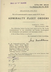 Admiralty Fleet Orders 1942 - 5489-5614