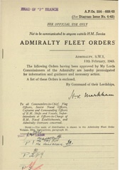 Admiralty Fleet Orders 1943 - 554-669