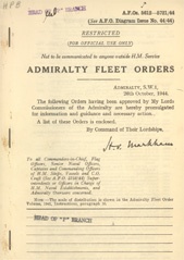 Admiralty Fleet Orders 1944 - 5612-5721