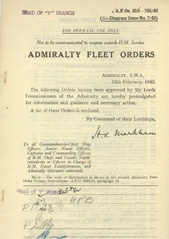 Admiralty Fleet Orders 1942 - 610-725