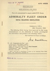 Admiralty Fleet Orders 1943 - 6195