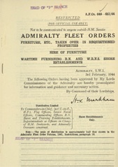 Admiralty Fleet Orders 1944 - 649-651