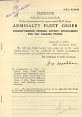 Admiralty Fleet Orders 1945 - 6780