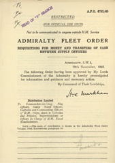 Admiralty Fleet Orders 1945 - 6781