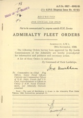 Admiralty Fleet Orders 1945 - 6827-6945