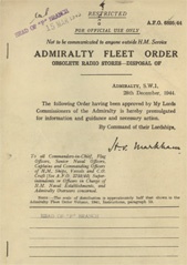 Admiralty Fleet Orders 1944 - 6895