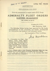 Admiralty Fleet Orders 1945 - 7444-7501