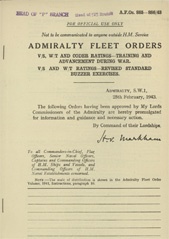 Admiralty Fleet Orders 1943 - 885-886