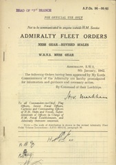 Admiralty Fleet Orders 1942 - 94-95