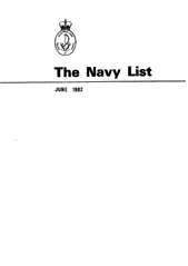 Navy List for June 1982