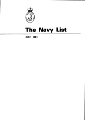 Navy List for June 1983