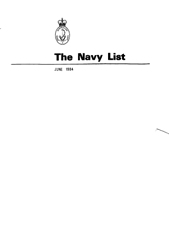 Navy List for June 1984