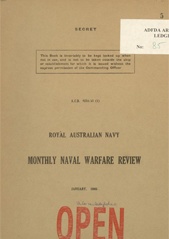 Royal Australian Navy Monthly Naval Warfare Review - January 1945