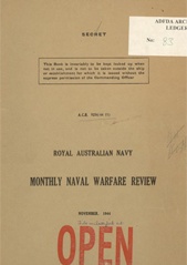 Royal Australian Navy Monthly Naval Warfare Review - November 1944