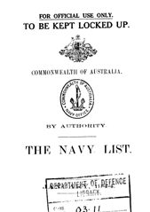 Navy List for January 1944