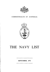 Navy List for September 1971