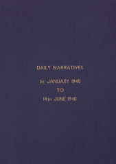 Daily Operational Narratives - January 1940