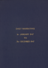 Daily Operational Narratives - January 1947