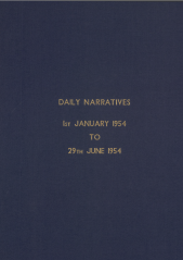 Daily Operational Narratives - January 1954