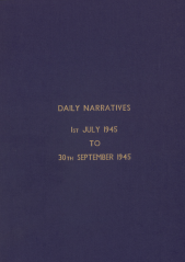 Daily Operational Narratives - July 1945