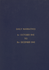 Daily Operational Narratives - October 1945