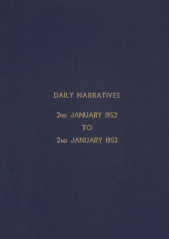 Daily Operational Narratives - January 1952