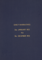 Daily Operational Narratives - January 1952