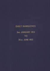 Daily Operational Narratives - January 1953