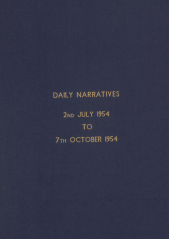 Daily Operational Narratives - July 1954