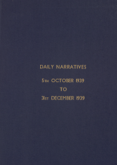 Daily Operational Narratives - October 1939