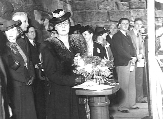 The launching of Colac by Miss M Heady, the Head Typist of Mort’s Dock and Engineering Co Ltd. (AWM 009440)