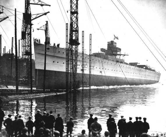 HMAS Australia's launching, 17 March 1927.