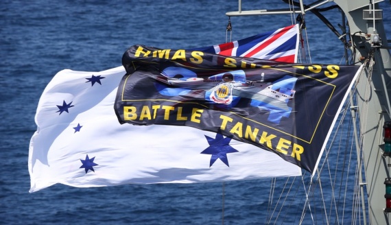 HMAS Success' replenishment at sea flag.