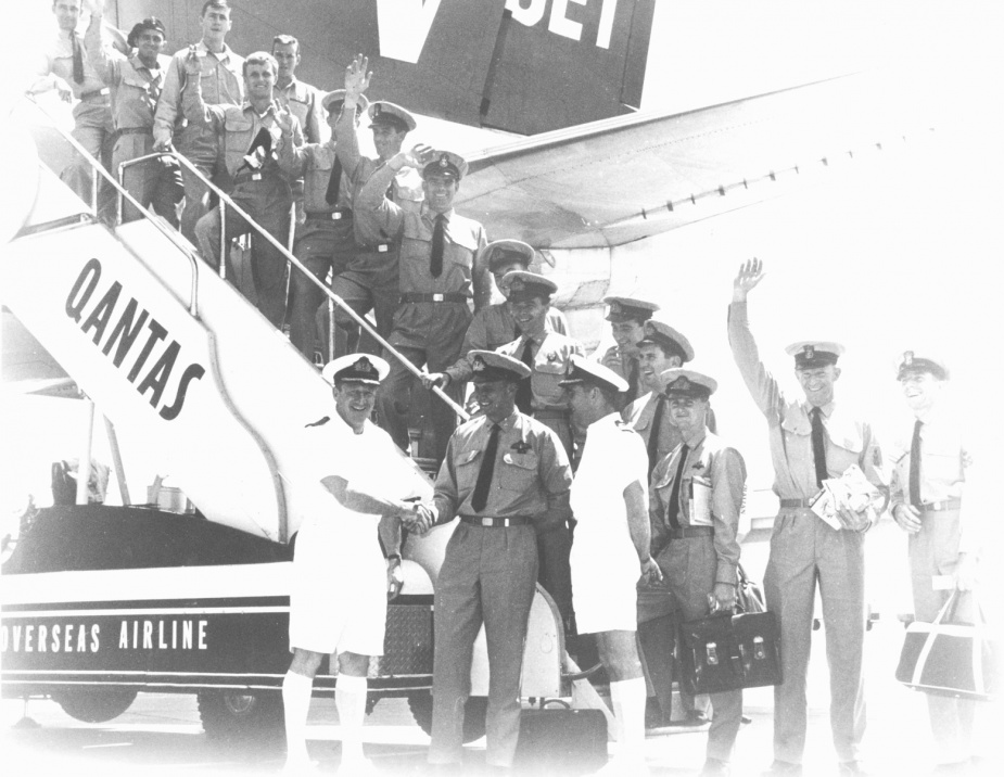 The second group of the 1st contingent of the RANHFV depart for Vietnam 16 October 1967.