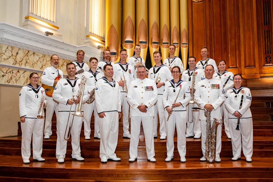 RAN Band Queensland in City Hall Brisbane, Queensland.