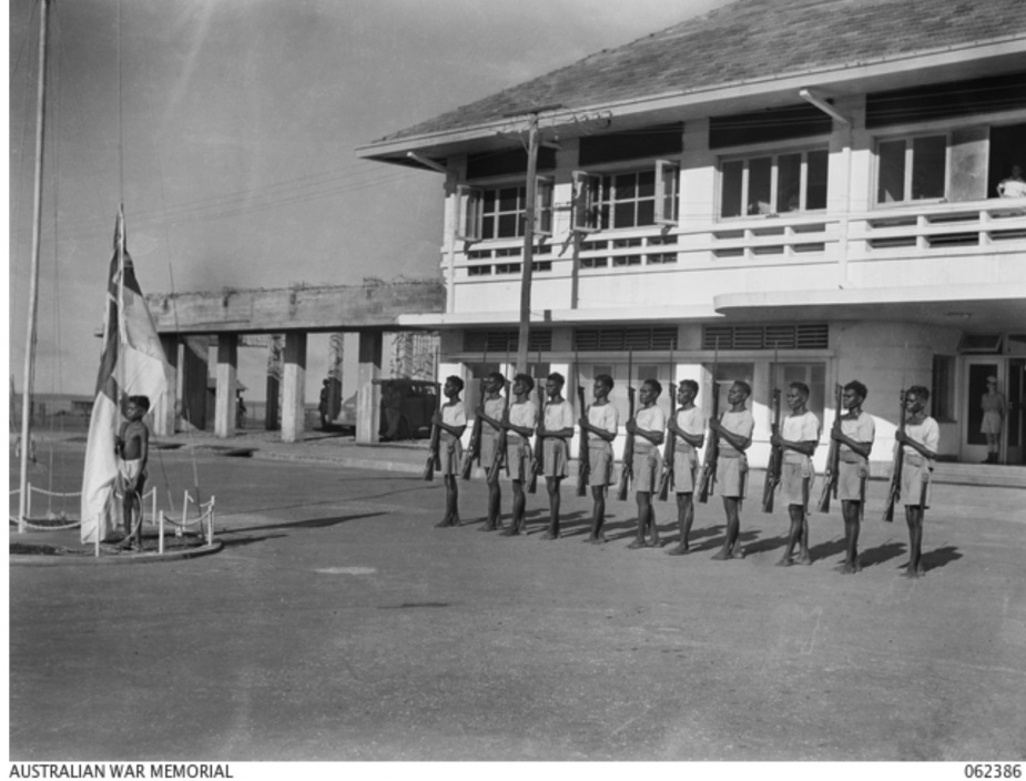 Ulungura was not the only Aboriginal man to lend his service to the RAN. A number of Indigenous men were voluntarily recruited from Melville Island to perform special duties, ranging from deckhands and guides to locating stranded airmen and Japanese mines. Source: FR Morris, ’Participation in War Effort by Australian Aborigines’, Aboriginal History 16, no. 2 (1992): pp 110, 115-16.