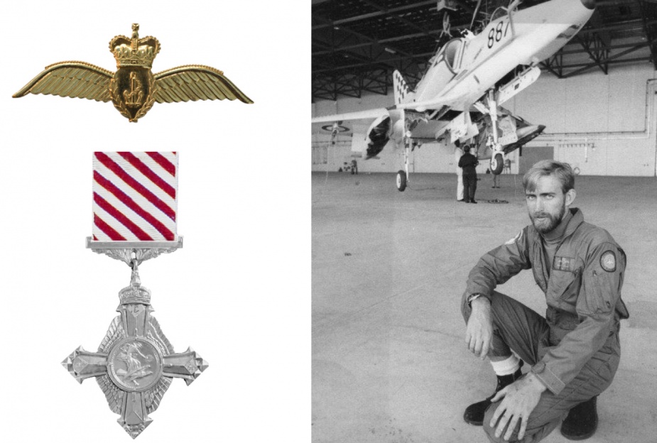 In 1980 Lieutenant B.J. Evans was awarded an Air Force Cross for his services to flying in the Royal Australian Navy