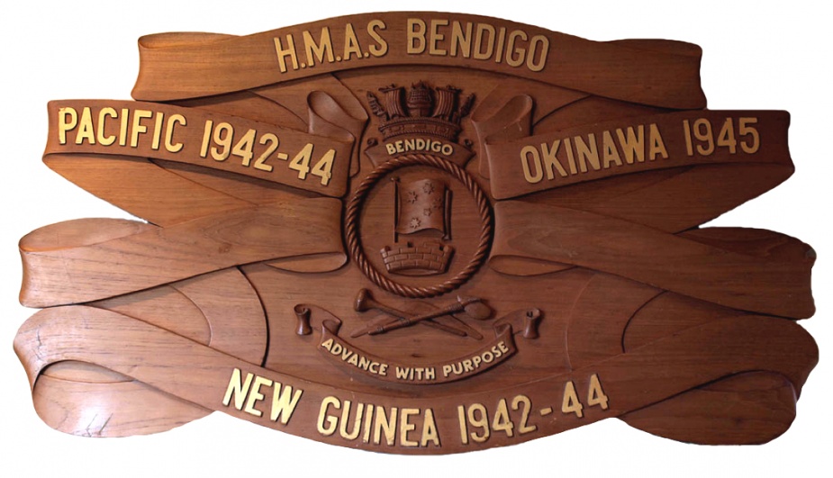 HMAS Bendigo Battle Honours Board