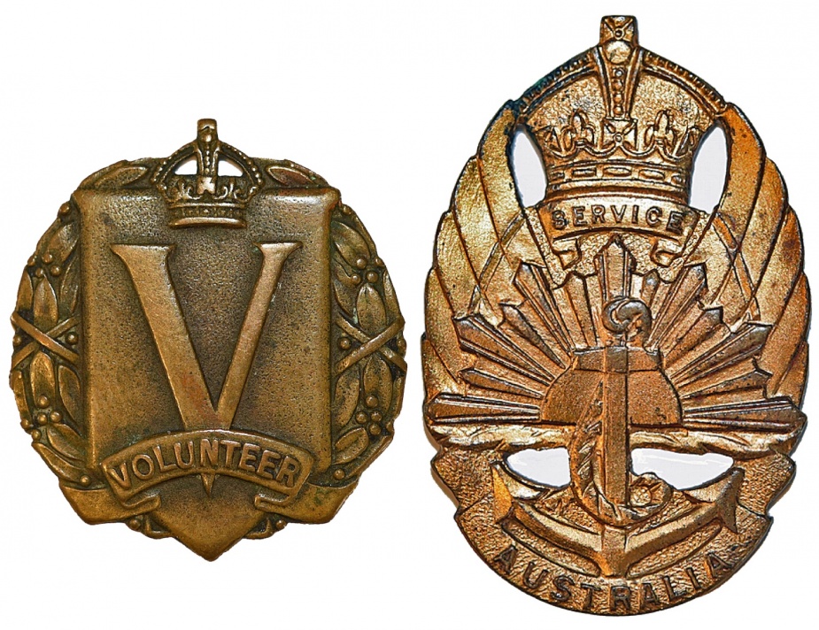 Left: General Service Badge - Type 1. Right: General Service Badge - Type 2.