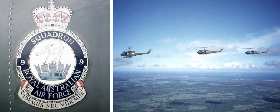 9 Squadron RAAF Iroquois over Vietnam. (John Brown Collection)