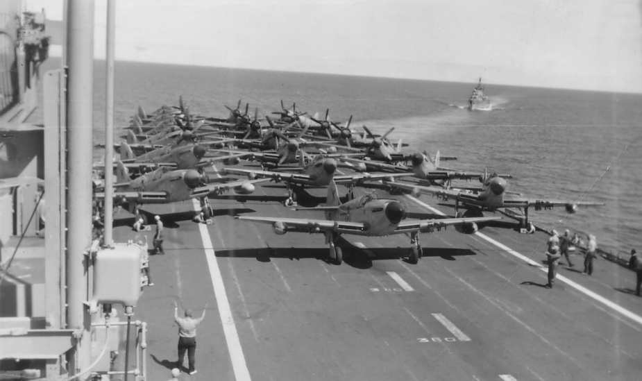 Fireflies on HMAS Sydney’s deck.