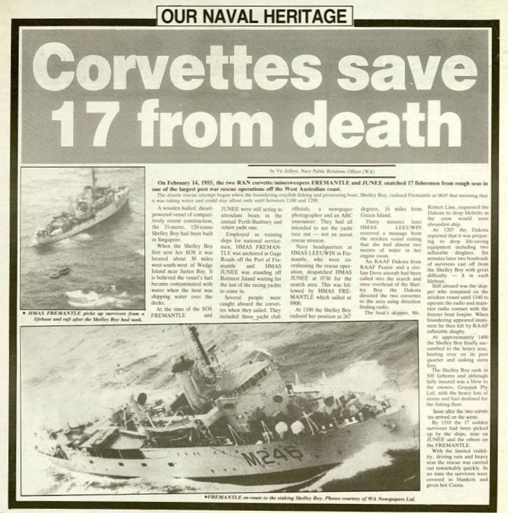 Extract from Navy News, 20 February 1987.