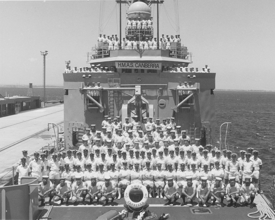 HMAS Canberra's ship's company, HMAS Stirling, 1983.