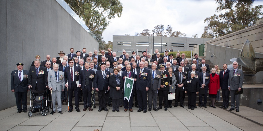 Veterans of the Royal Australian Navy Helicopter Flight Vietnam on the occasion of being presented with a Unit Citation for Gallantry by the Governor-General of Australia, Sir Peter Cosgrove