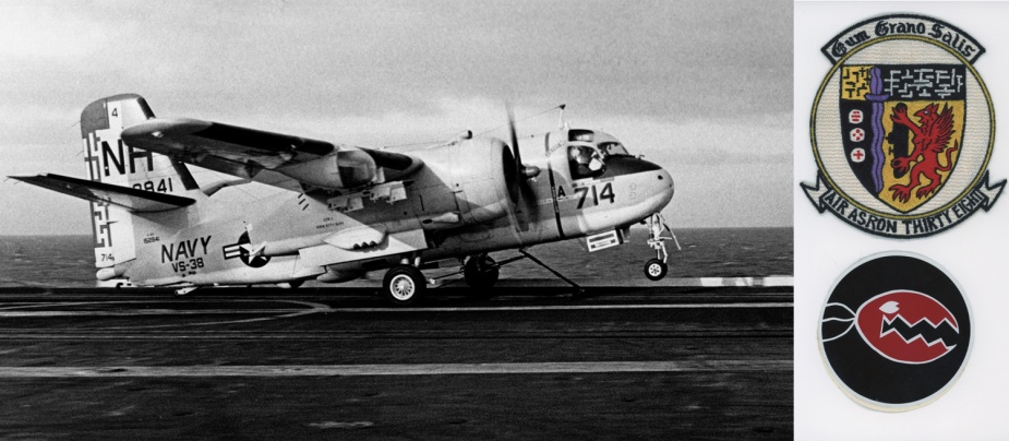 A VS38 Tracker prepares to launch from the deck of USS Kitty Hawk.