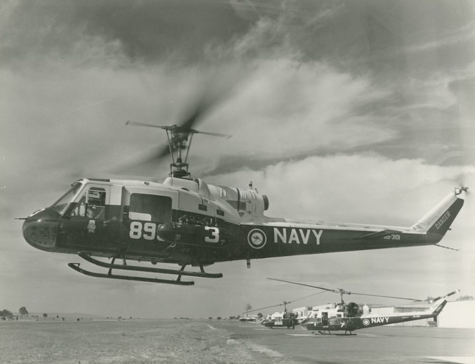 A RAN Iroquois taking off from NAS Nowra.