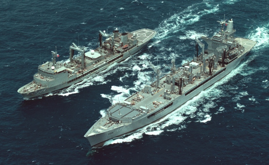 HMAS Success conducts a seven hour consolidation Replenishment At Sea with USS Cimarron during Exercise RIMPAC 1998.