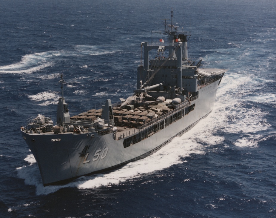 Tobruk returning from San Francisco with Army vehicles and equipment embarked as well as a Phantom F-4 aircraft bound for the RAAF Museum at Point Cook, Vic.