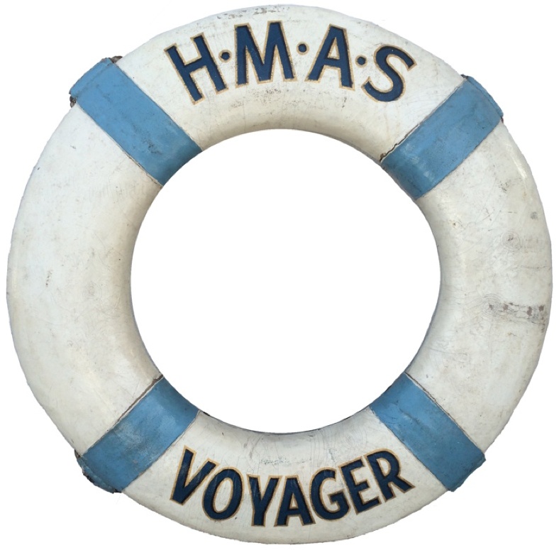 HMAS Voyager's life ring.